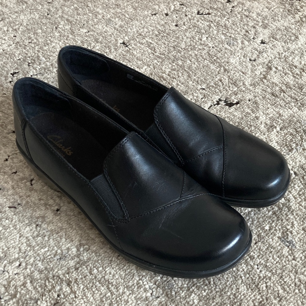 Clarks Elegant Black Loafers